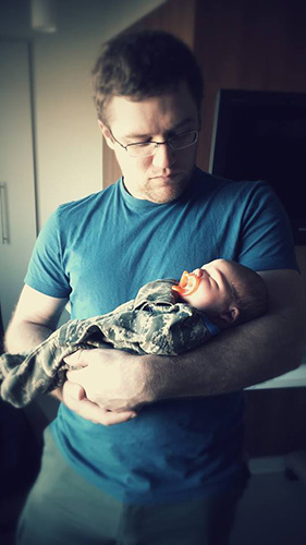 Proud daddy Kenneth and Matthias